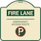 Signmission Fire Lane Emergency Access Route W/ No Parking Heavy-Gauge Aluminum Sign, 18" x 18", TG-1818-24016 A-DES-TG-1818-24016 - alternate 1
